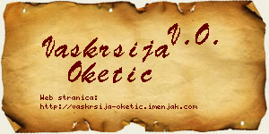 Vaskrsija Oketić vizit kartica
